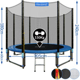 10ft trampolinsæt med sikkerhedsnet Tüv Süd -certificeret sikkerhed