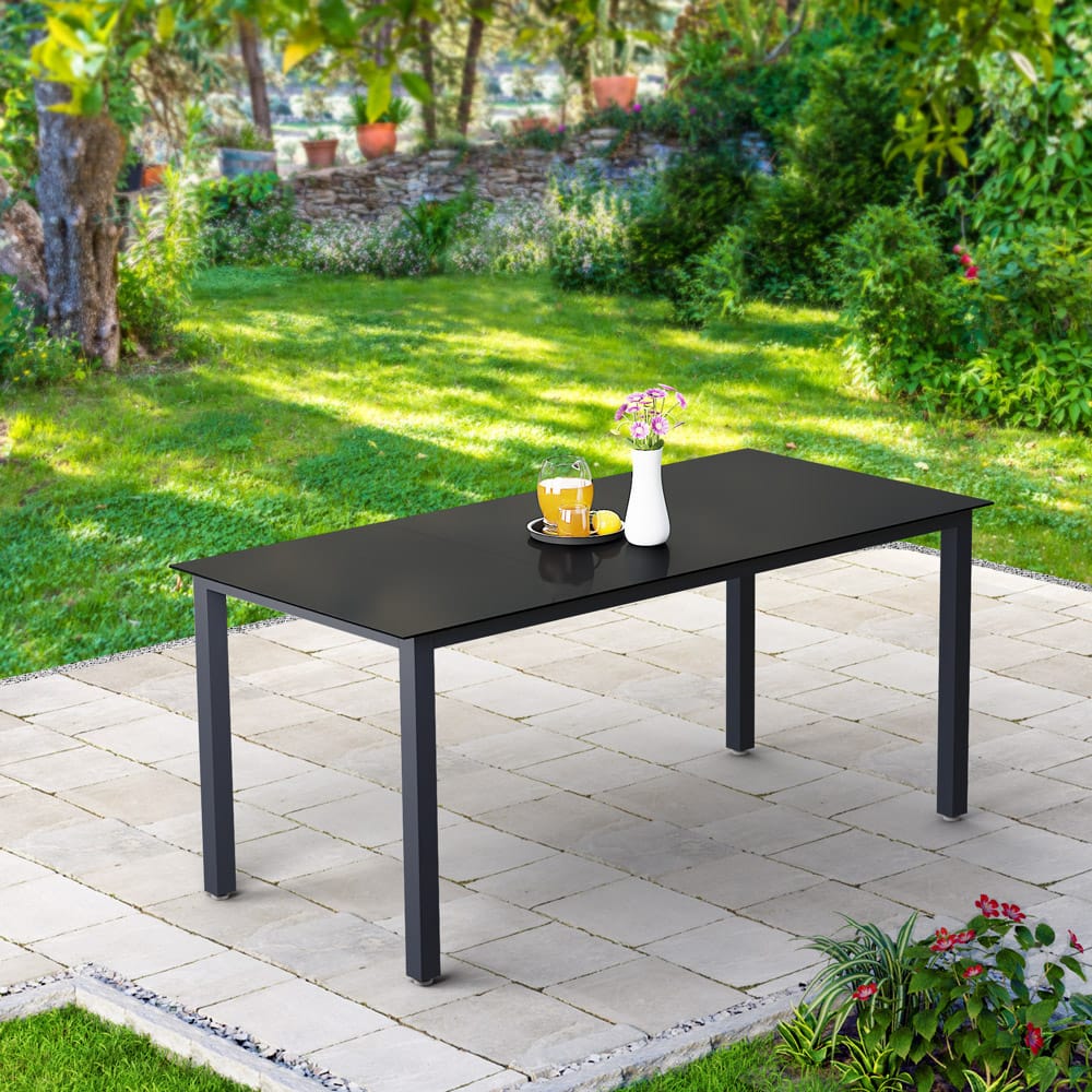 Garden Bord Bern Anthracite Aluminium 190x90x75cm