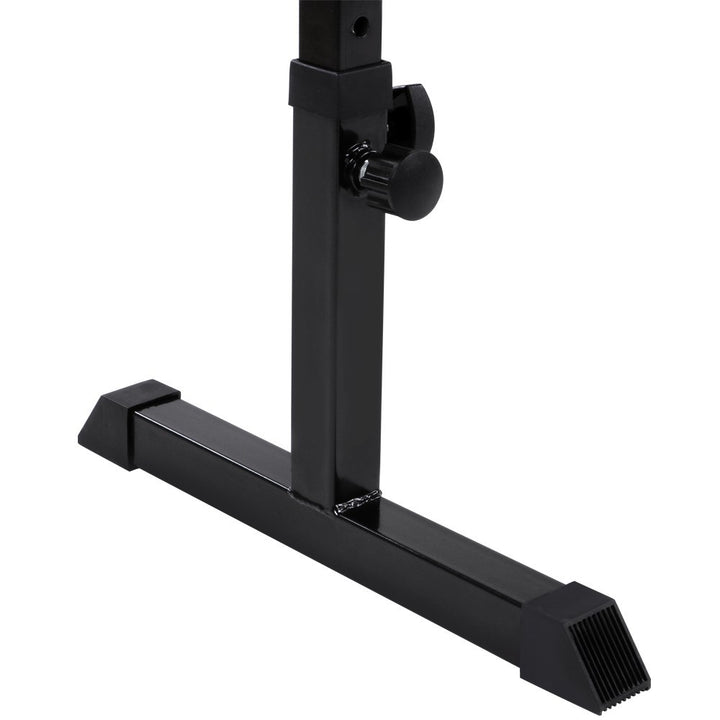 Flad bænk, 103x47x44-57 cm, højdejusterbar, op til 200 kg, stål, sort