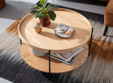 Sofabord i træ/metal, 78x78x40 cm