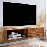 Stilfuldt TV-bord i massivt sheesham-træ, 108x25x34 cm, brun
