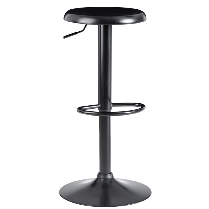 Barstol i tidløst design, uden ryglæn 58 - 79 cm, metal, sort