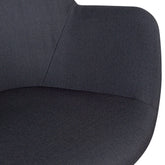 Spisebordsstole med armlæn, sæt af 2, sorte