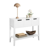 Konsolbord / skænk i skandinavisk design, 93x33x79 cm, hvid
