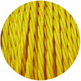 Textilkabel Lampenkabel Stoffkabel 3x0.75mm², Geflochten, Gelb