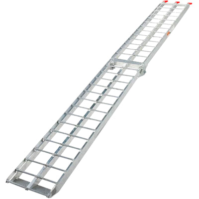 Rampe 340 kg pr. rampe, aluminium, foldbar, skridsikker, 227 cm