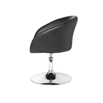 Luksuriøs stol i læderlook, imiteret, sort