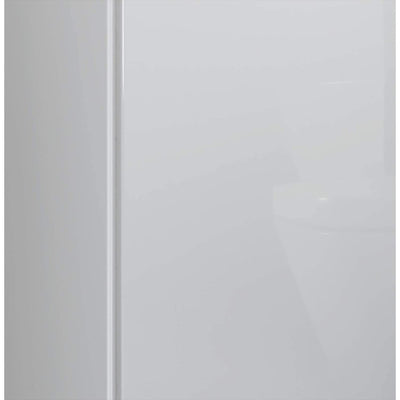 Badeværelsessæt med underskab, spejl og keramisk vask, 70 x 41 x 22 cm, hvid